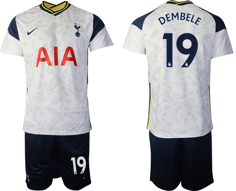 Men 2020-2021 club Tottenham home #19 white Soccer Jerseys